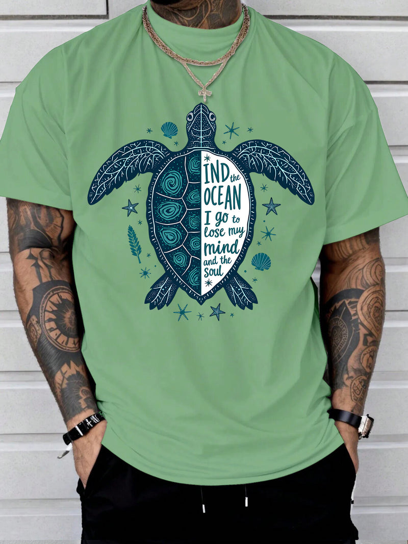 Men'S Fashion Short Sleeve Print T-Shirt.