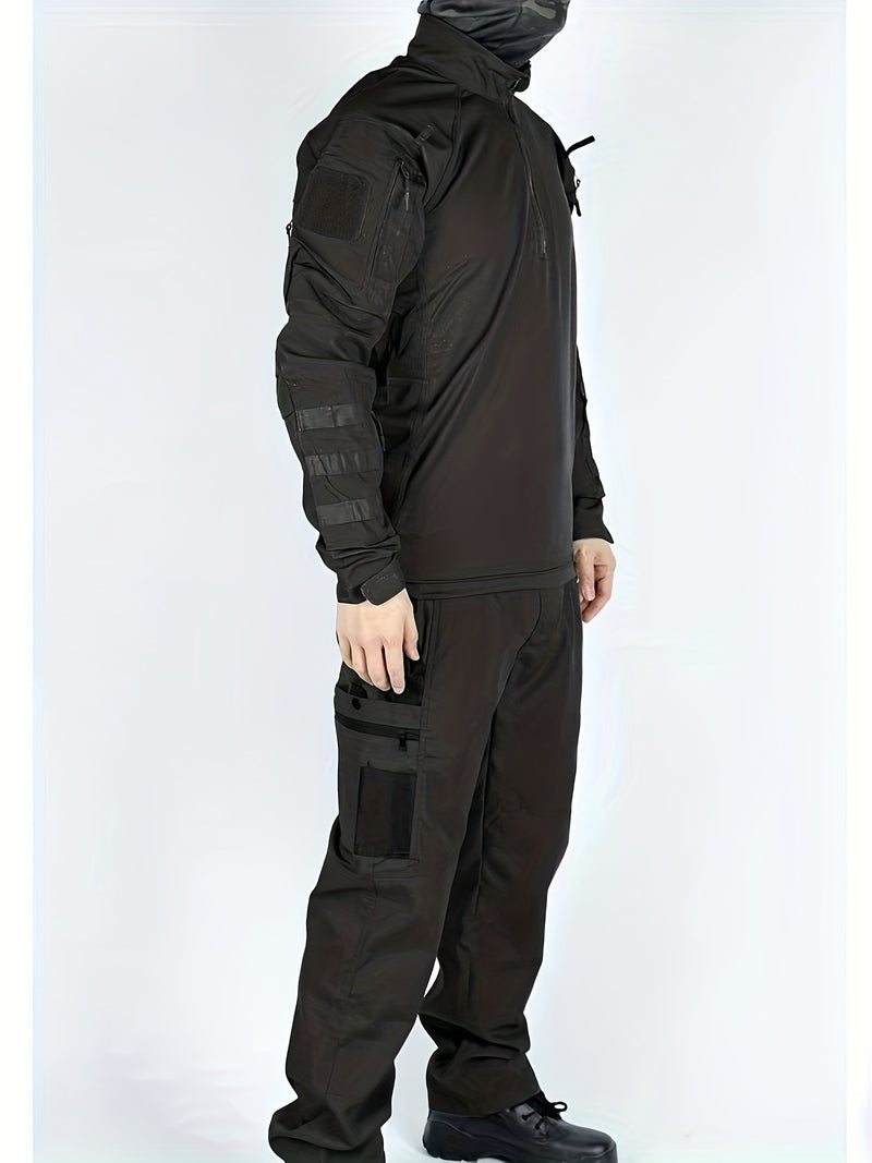 Men's Outdoor Sports Leisure Outfit Consisting of a Long-Sleeve Top And Pants.
