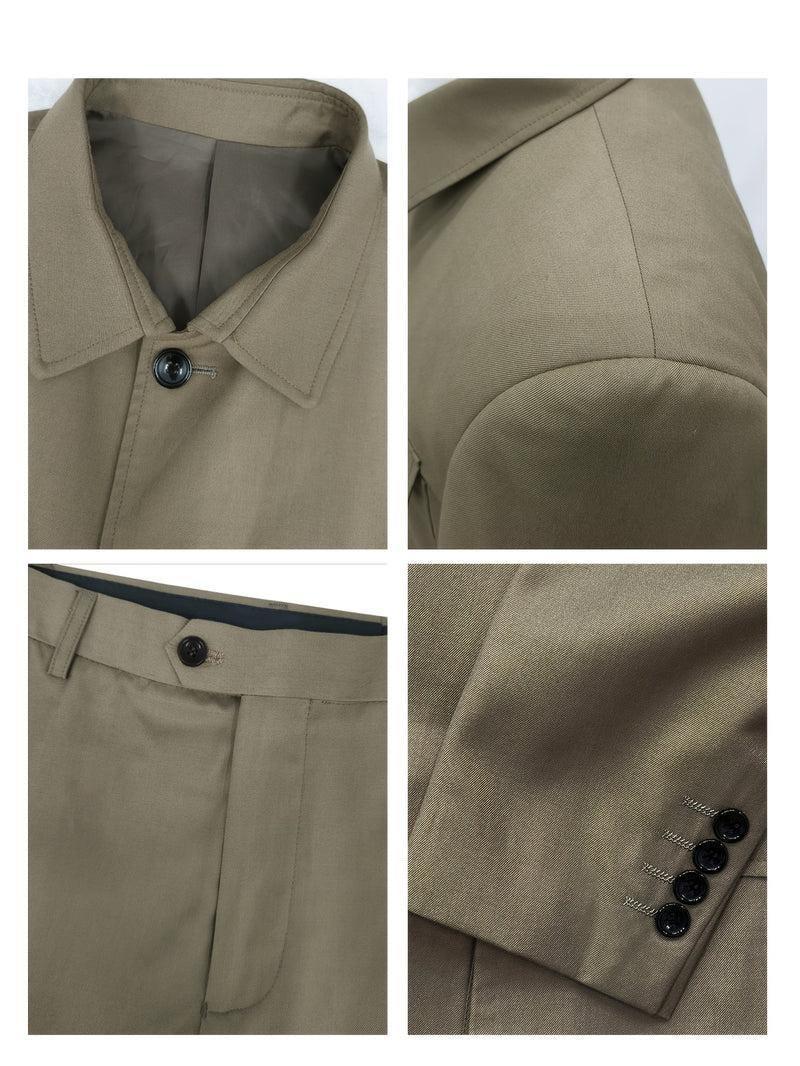 Men's Mandarin Suit Set with Western Pants Two-Piece Outfit