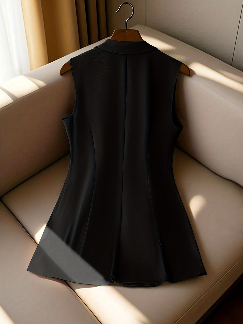 Ladies New Spring, Autumn And Winter Business Elegant Lapel Suit Vest.