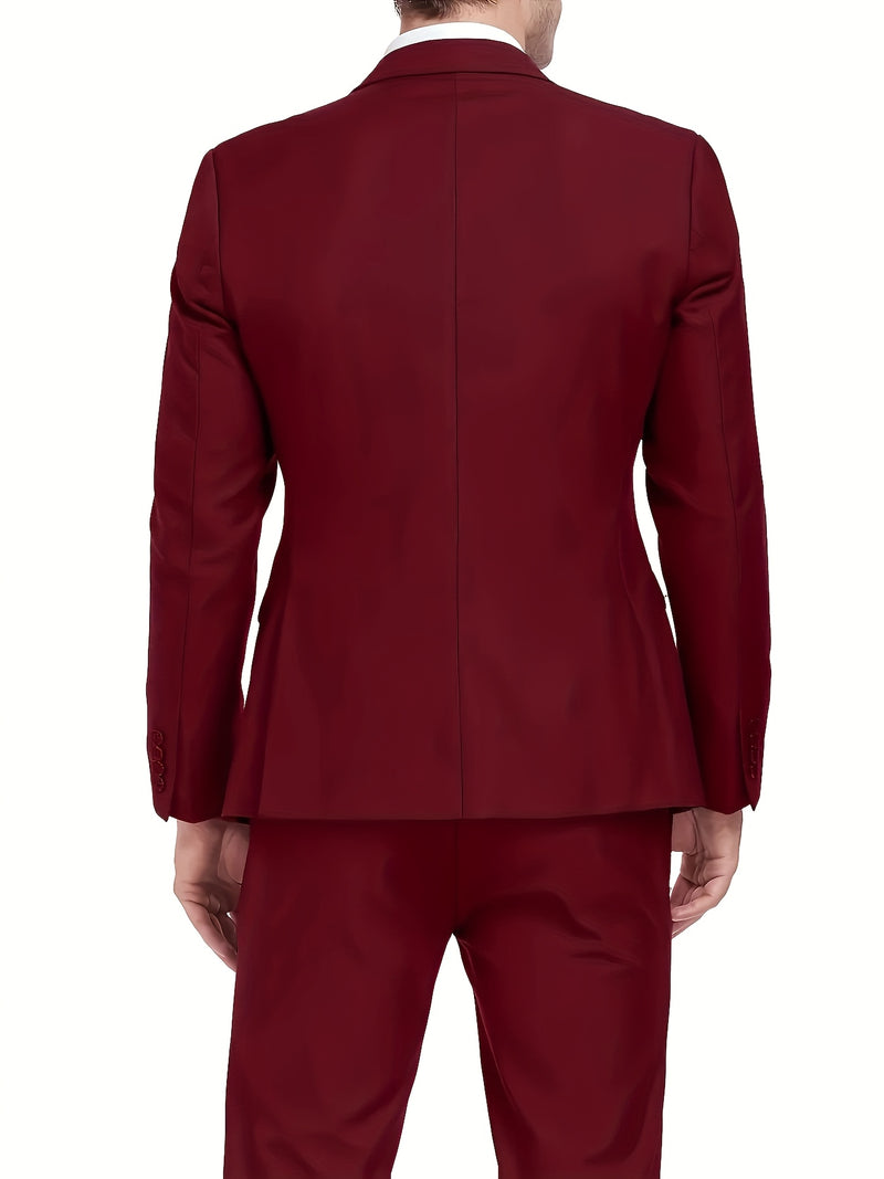 Men'S Premium Two-Piece Suit, Plus-Size Suit Set with Pants.