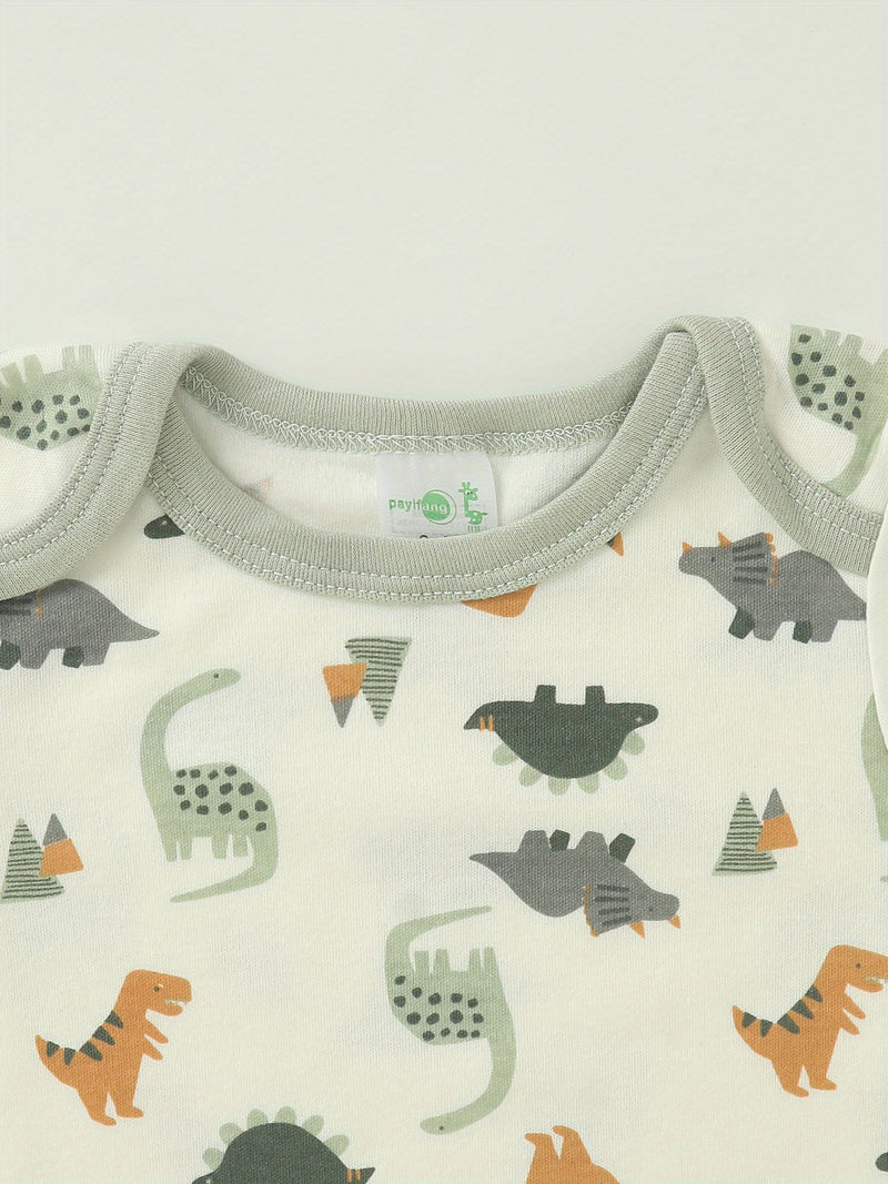 6pcs Youngsters Youngsters Striped Triangle Romper.