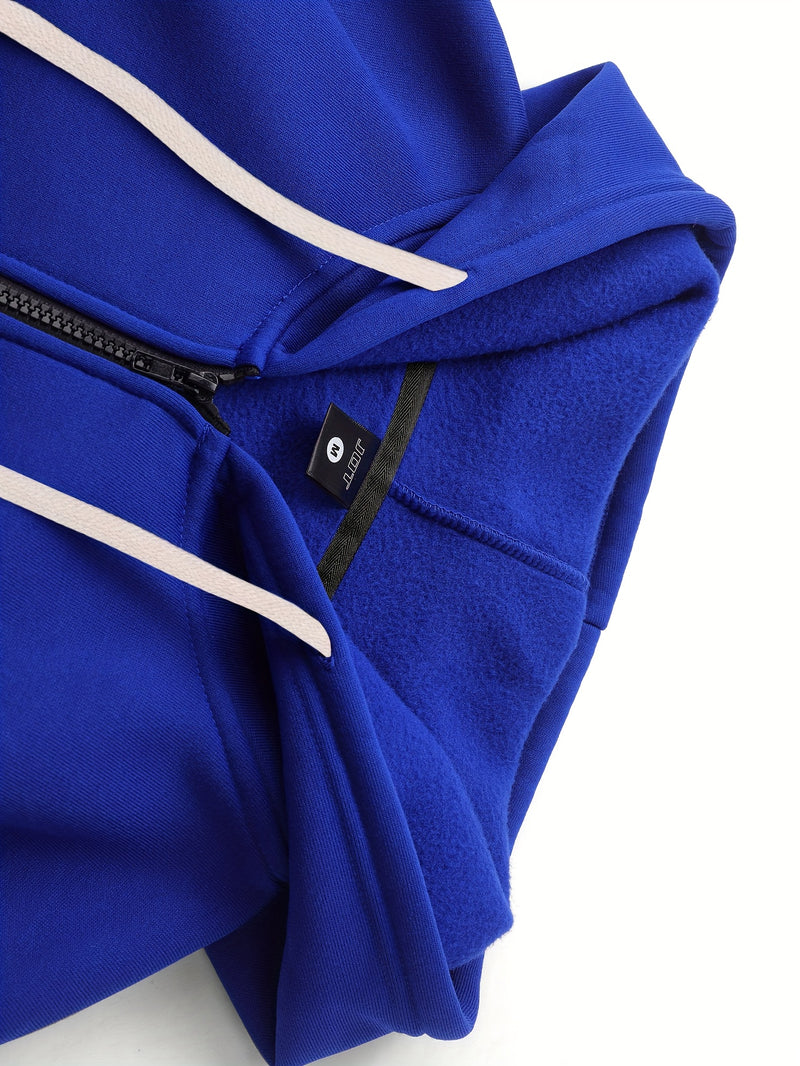 Men’s New Trendy Fashion Zip-Up Hoodie and Loose Cargo Pants.