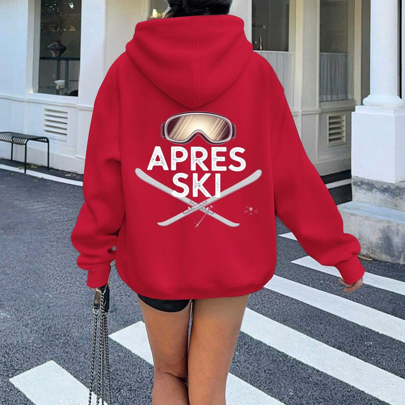 Women's Hoodies Featuring Vintage Ski Goggles And Snowflake Designs.