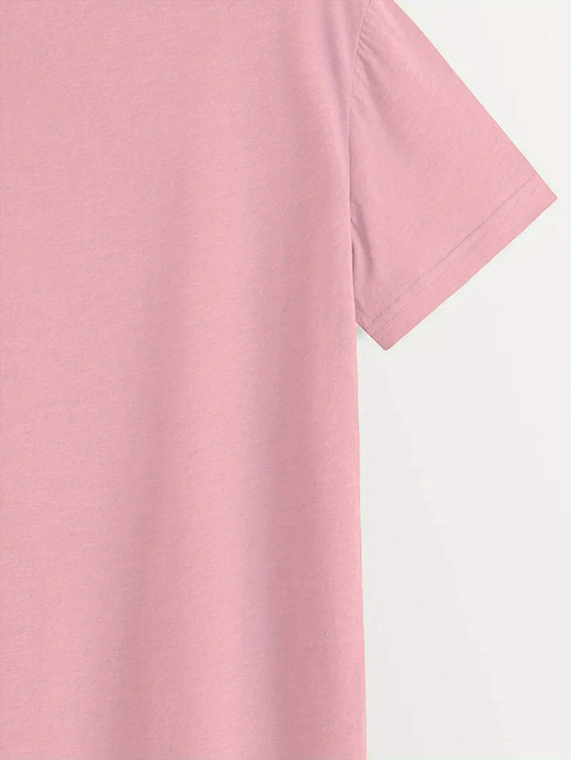 Women’s Graphic Print Two Piece Set, Short Sleeve T-shirt & Shorts.