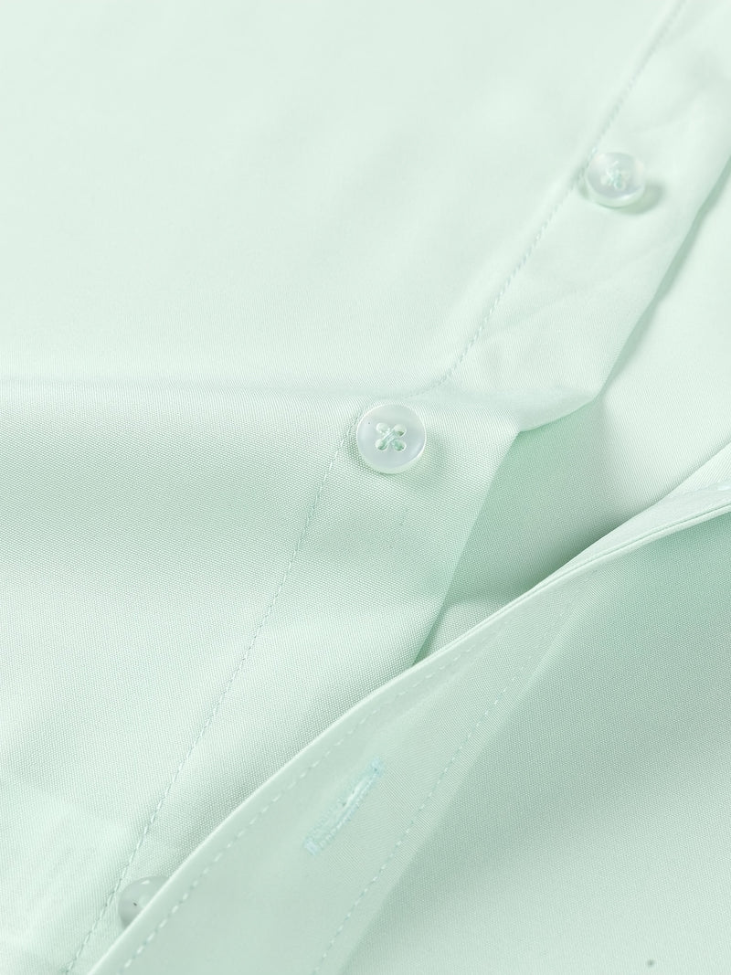 Two-Piece Set of Men's Solid Color Elastic Shirts.