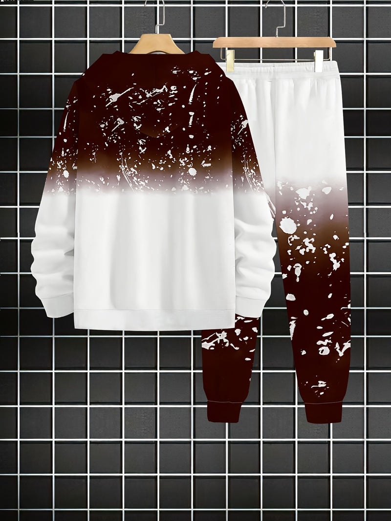 Men's Casual Sportswear Set - Fashionable American Letter.