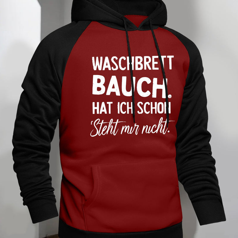 Men's Hooded Sweatshirt with WASCHBRETT Print.