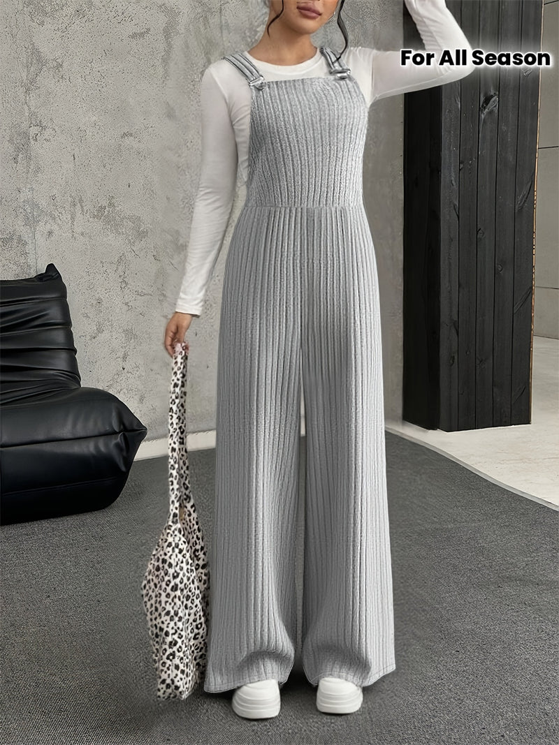 Women's Elegant Wide-Leg Pants - Stretchy Non-Belted Trousers.