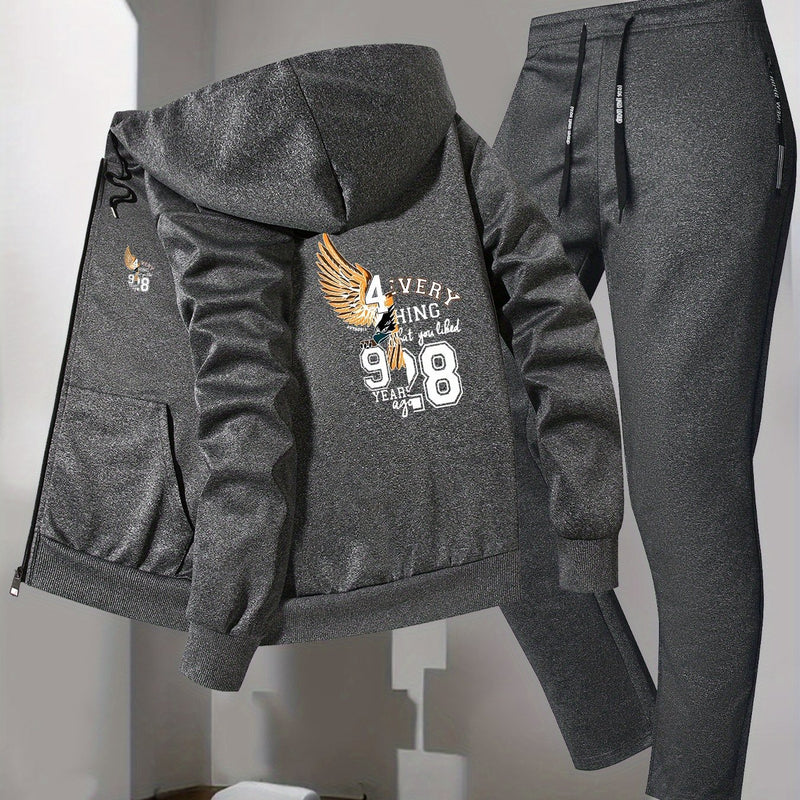 Men's 2pcs Winter Jacket & Pants Matching Set.