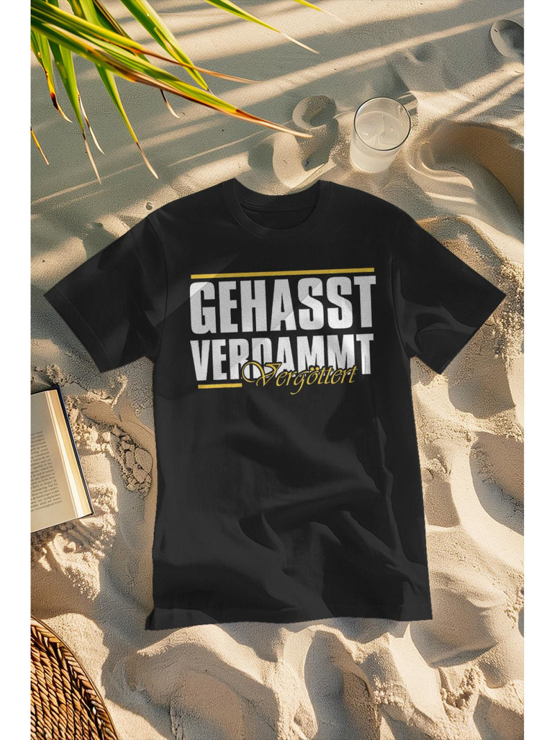 Men's & Women's Gothic German Text Print T-Shirt.