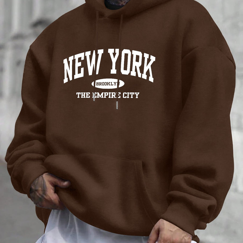 Men's hooded sweatshirt.