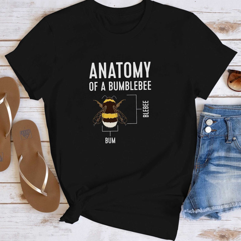 Women's Pure Bumblebee Anatomy Print T-Shirt.