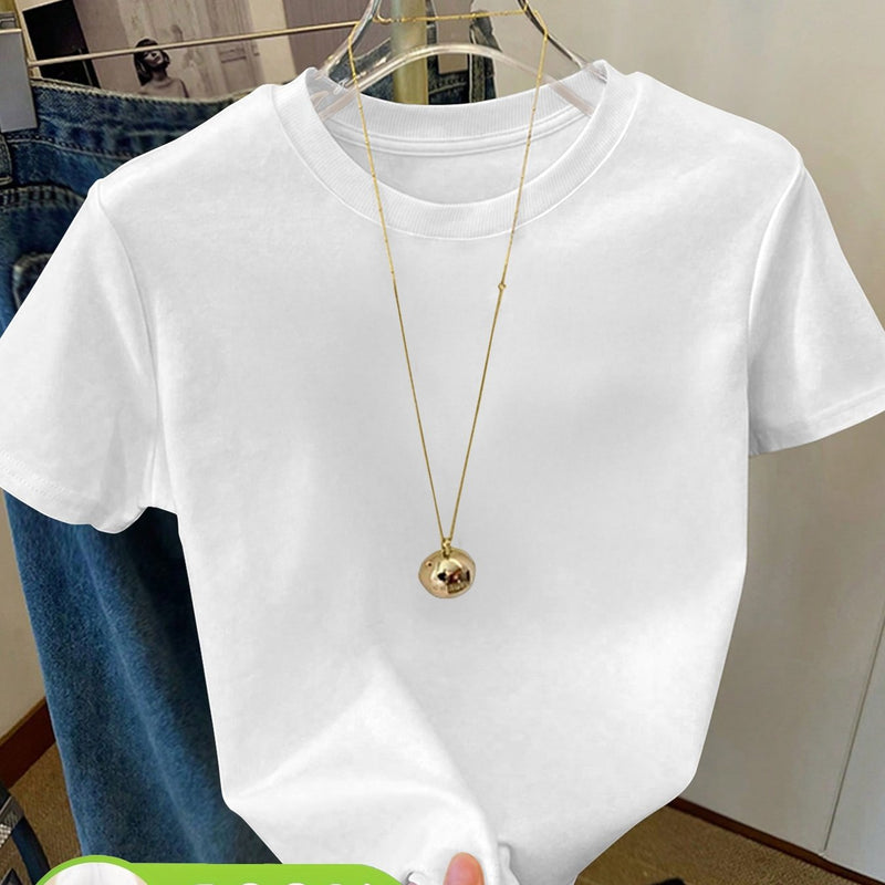 Women’s Round Neck Short Sleeve T-Shirt.