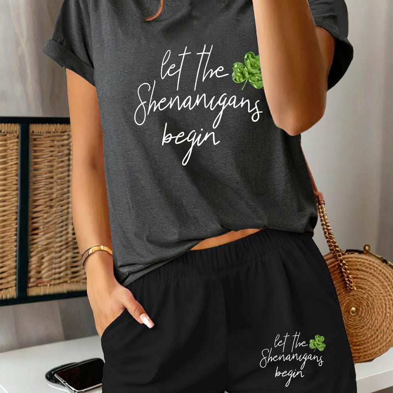 2pcs Women's Y2K Sportswear Suit - Shorts.