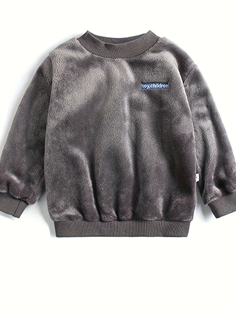 Coral Fleece Set with Fashionable Embroidery.