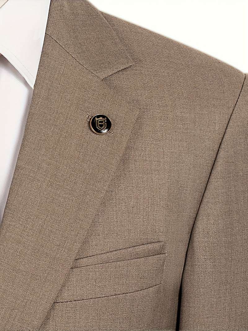 Business Casual 2-Button 3pcs Suit Set.