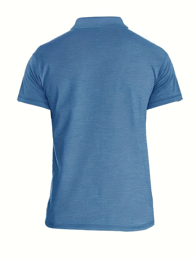 Men's Plaid Collar Pocket T-shirt.