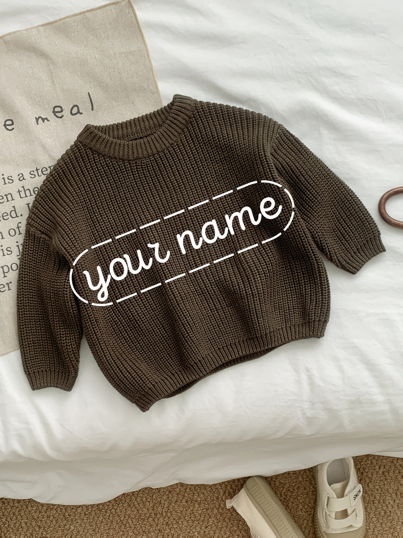 Customizable Girls' Casual Sweater.