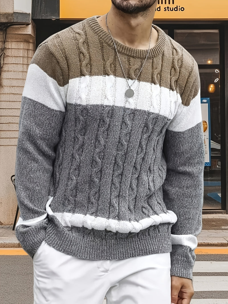 Men's Fashion Sweater New Arrival Casual Long Sleeve Knit Pullover.