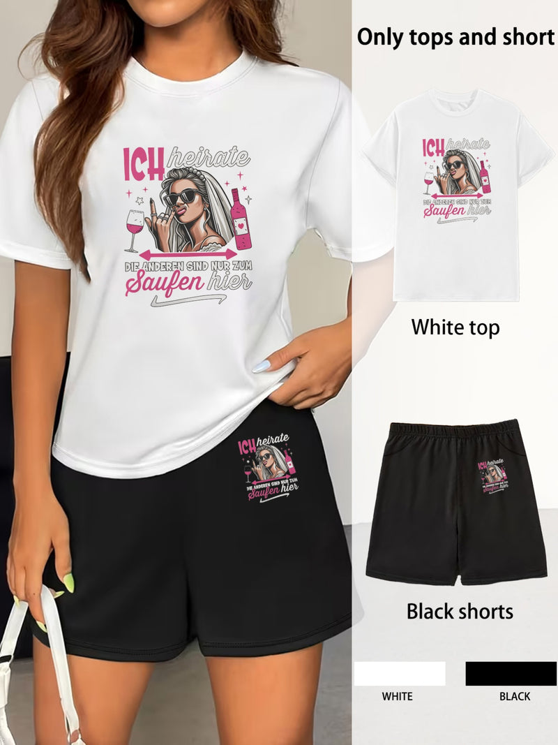 2pcs Set for Women's Daily Commute and Casual Wear in Spring and Summer.