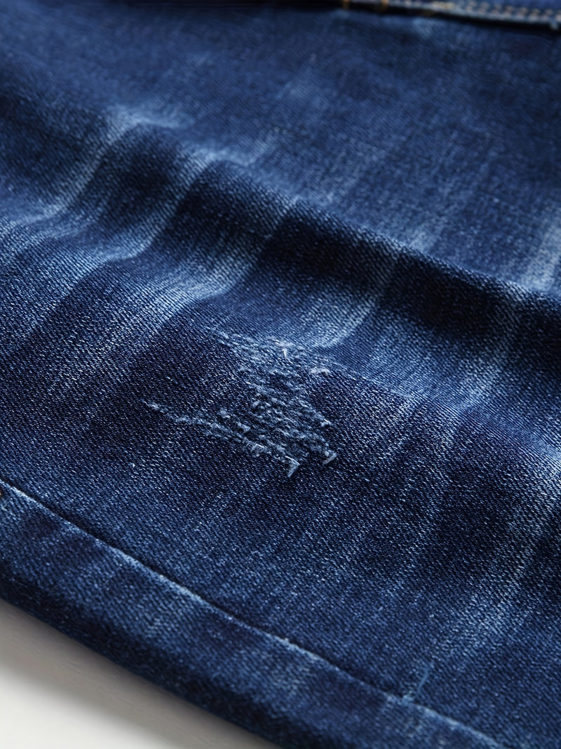 New Mid-Rise Blue Men's Jeans for Autumn.