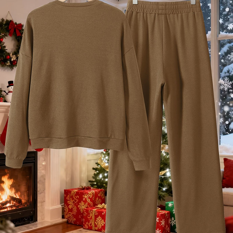 Autumn/Winter New Women's Fabric Two-Piece Set.