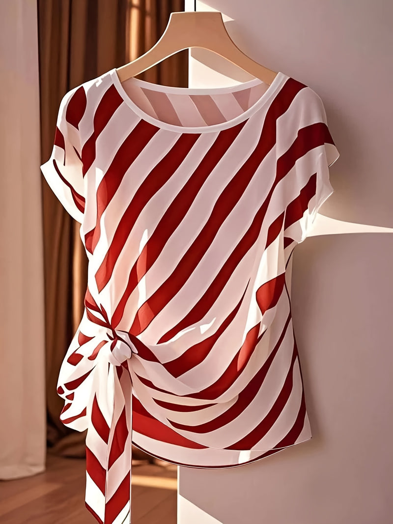 Women's Elegant French-Inspired Sleeveless Blouse.