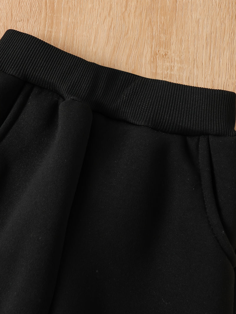 Boys' Autumn/Winter Casual English Letter Graphic Fist Bump.