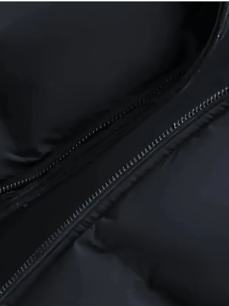 Men'S Thickened Winter Jacket with Corduroy Patchwork And Hood.