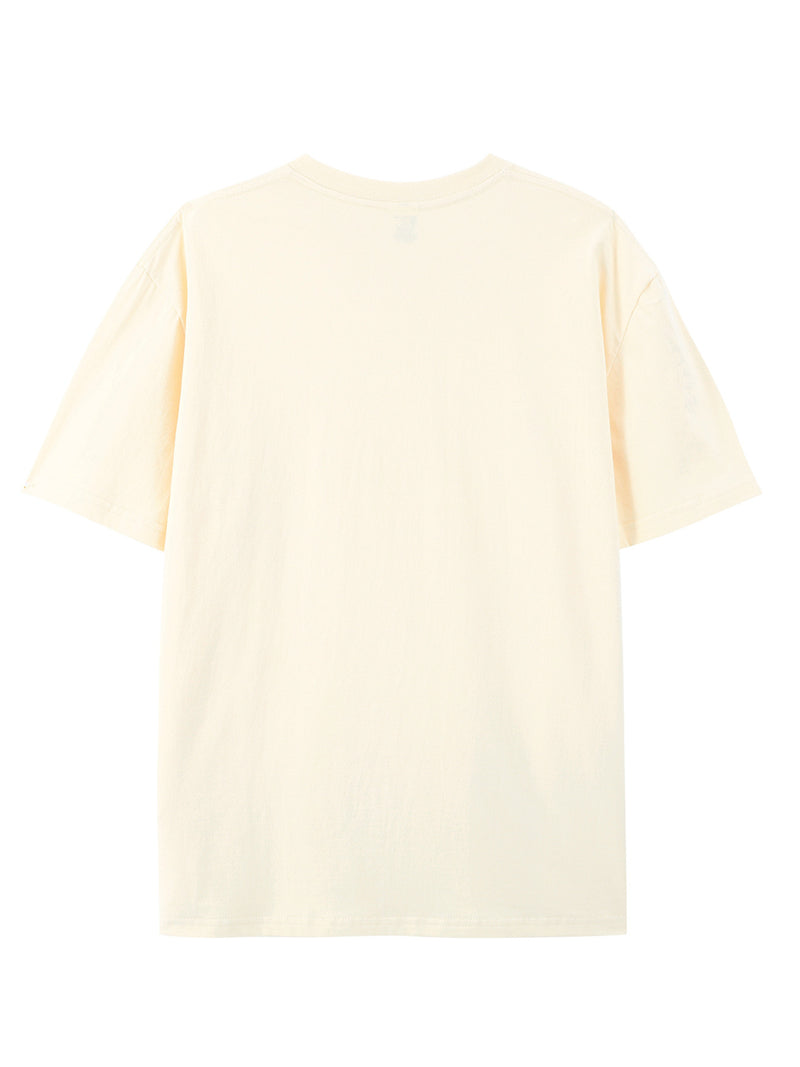 Men's Pure Cotton New Fashion Letter Design Print Casual Short Sleeve.