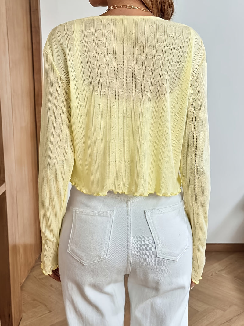 Yellow Thin Cardigan for Women.