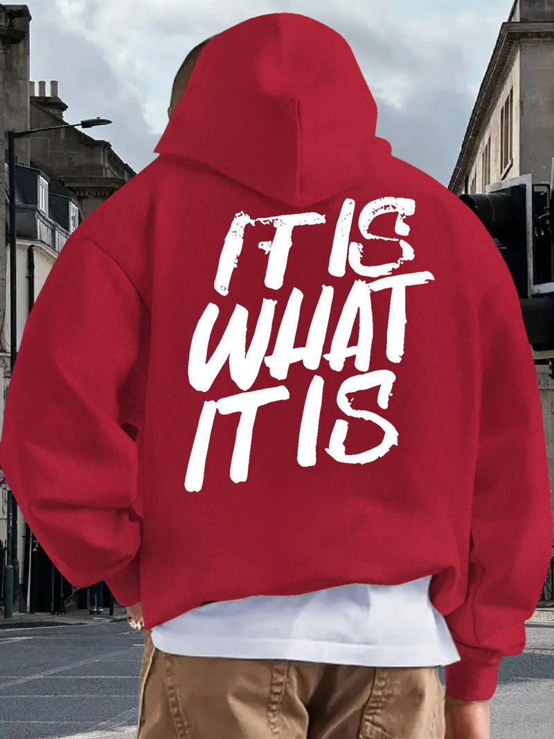 Men's Hooded Printed Sweatshirt.