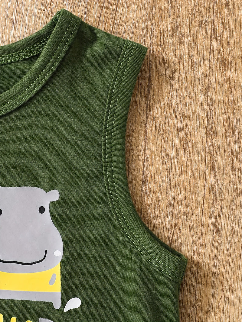 Four-Color Hippo Pattern Warm and Comfortable Set of Eight Pieces.