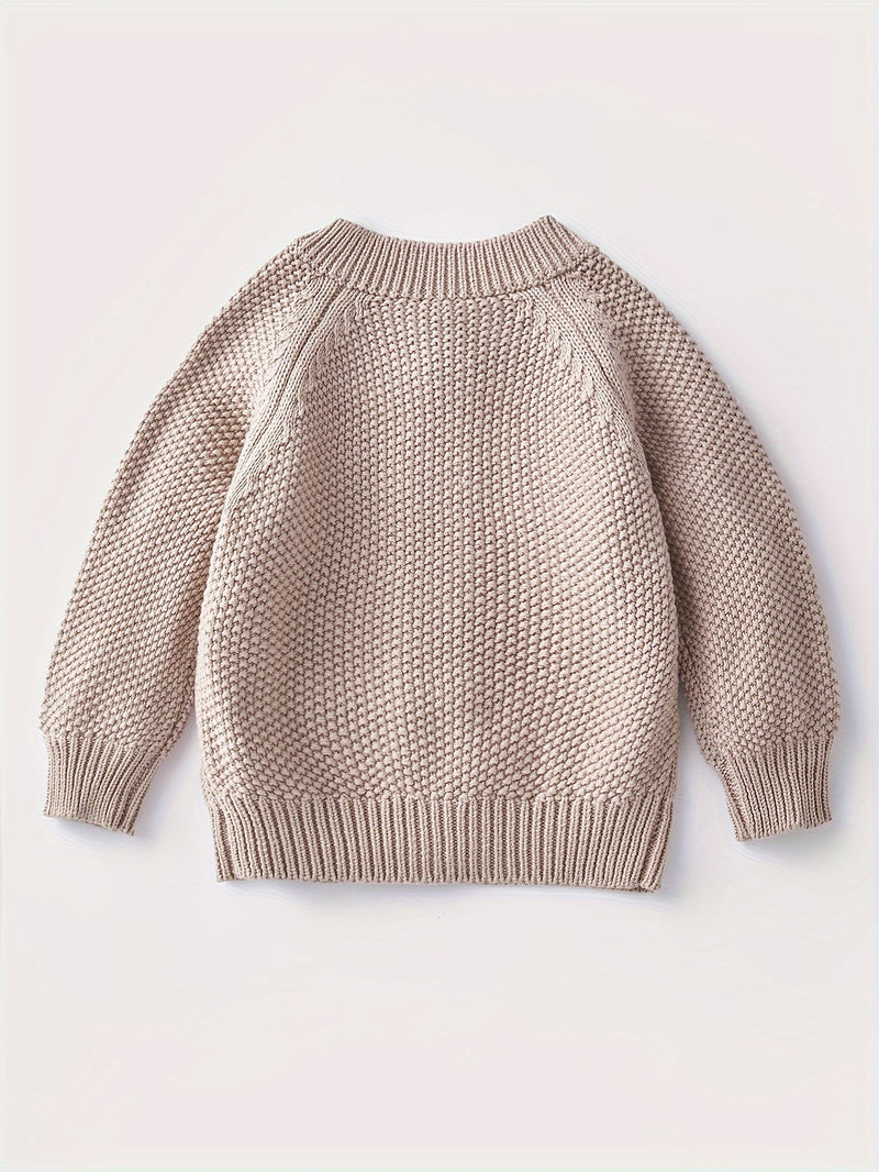 Boys And Girls Toddler Knitted Cardigan Sweater.