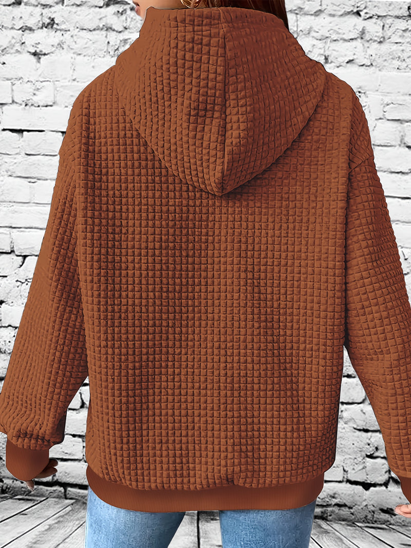 Patterned Waffle Hoodie