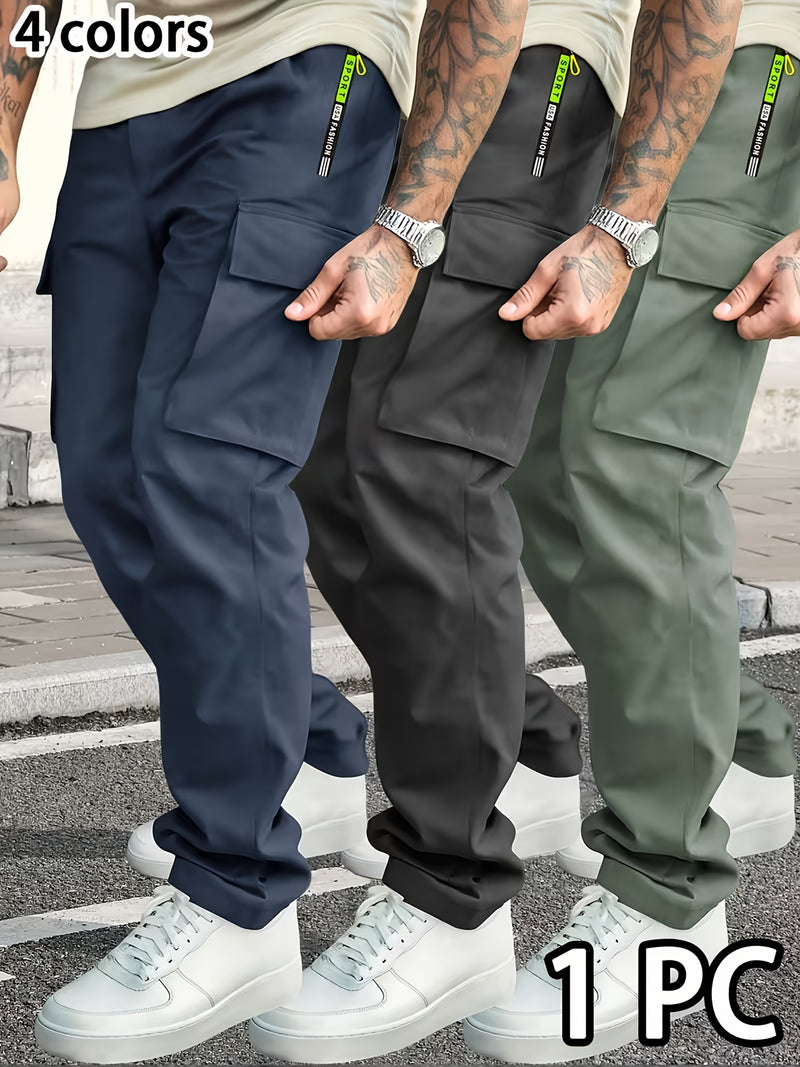 Men's Heavy-Duty Work Pants with Zipper Pockets.