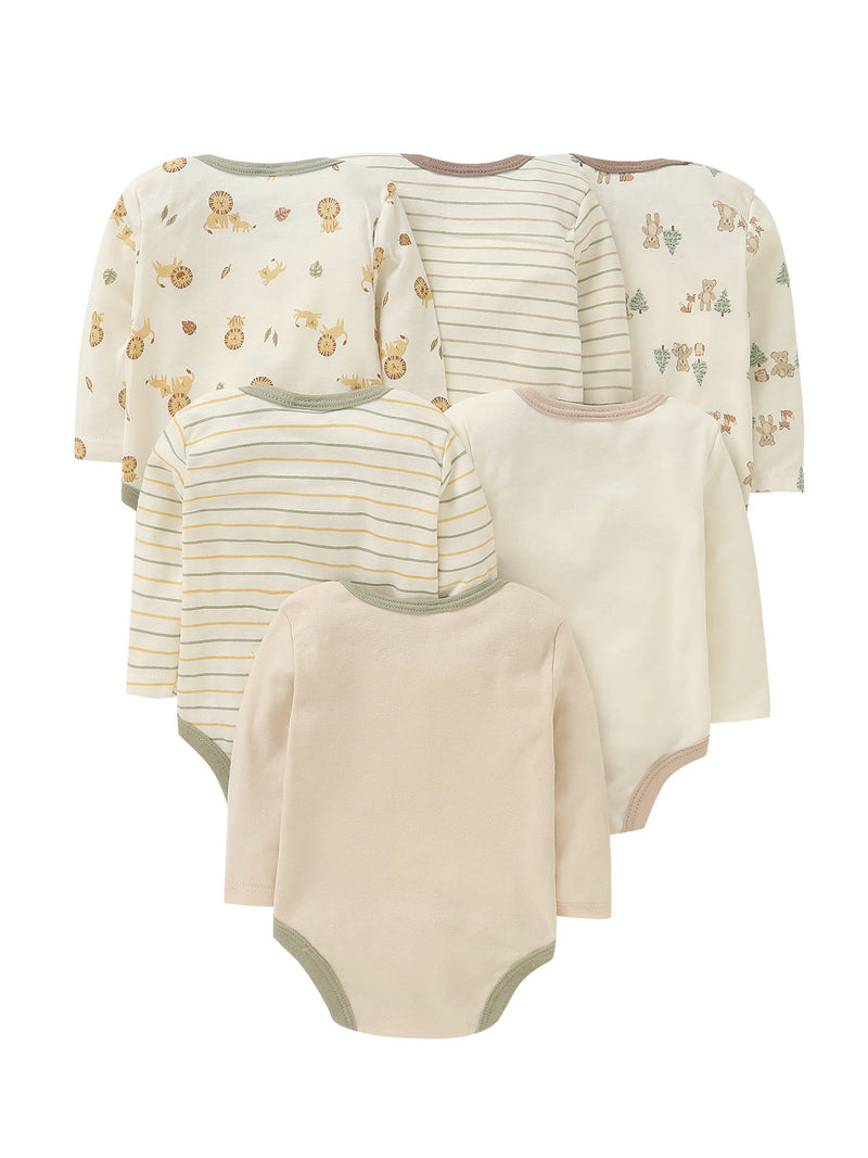6pcs Set Newborn Infant Triangle Long-Sleeved Romper.