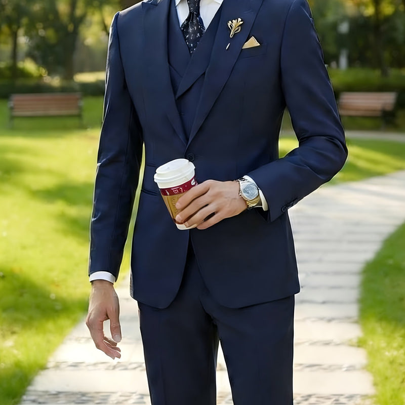 Men's Premium Dark Grey Suit Set.