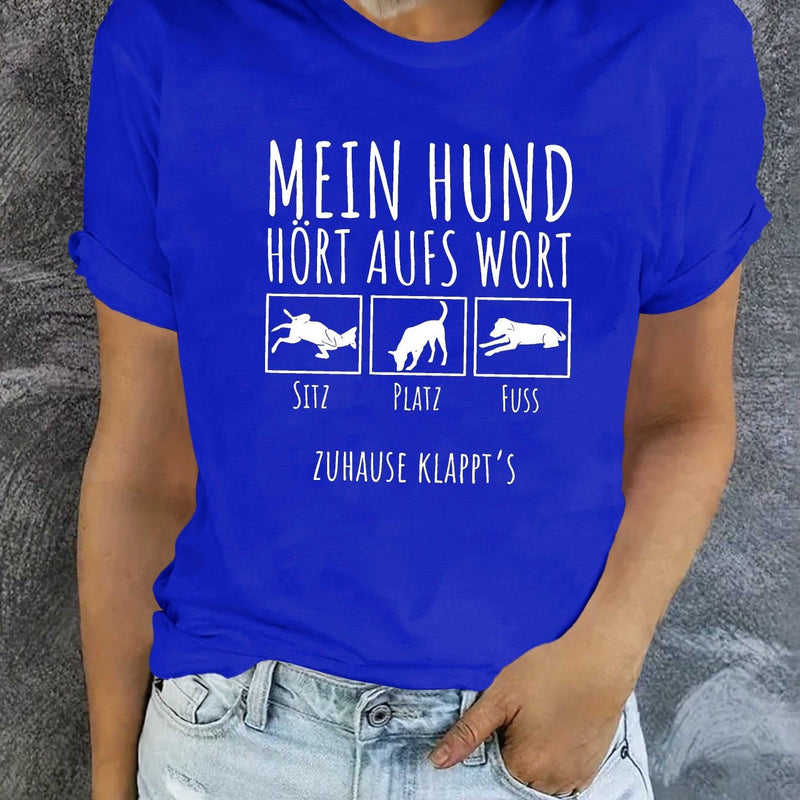 Women's German Dog Graphic T-Shirt.