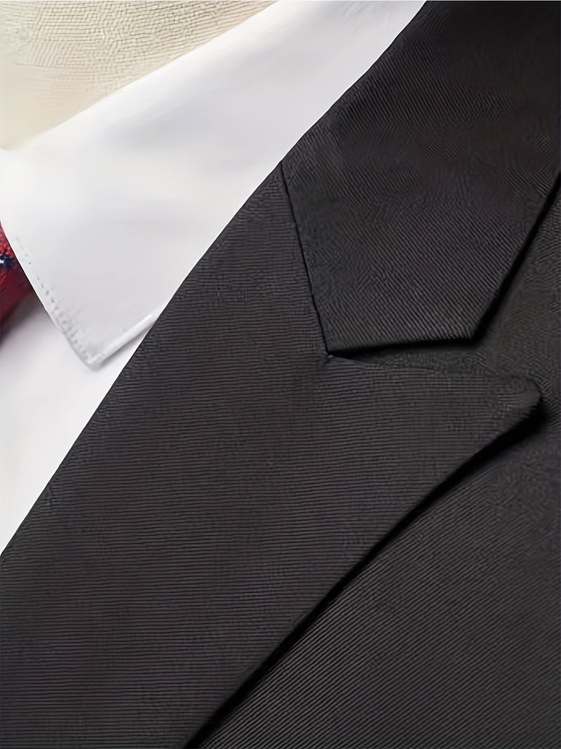 Men's 2pcs Wedding Suit Set - Slim Fit Business Suit Jacket.
