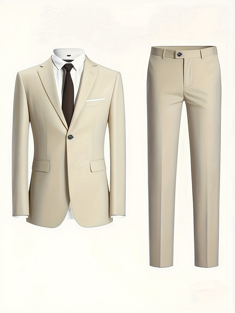 Men's Two-Piece Suit Set.