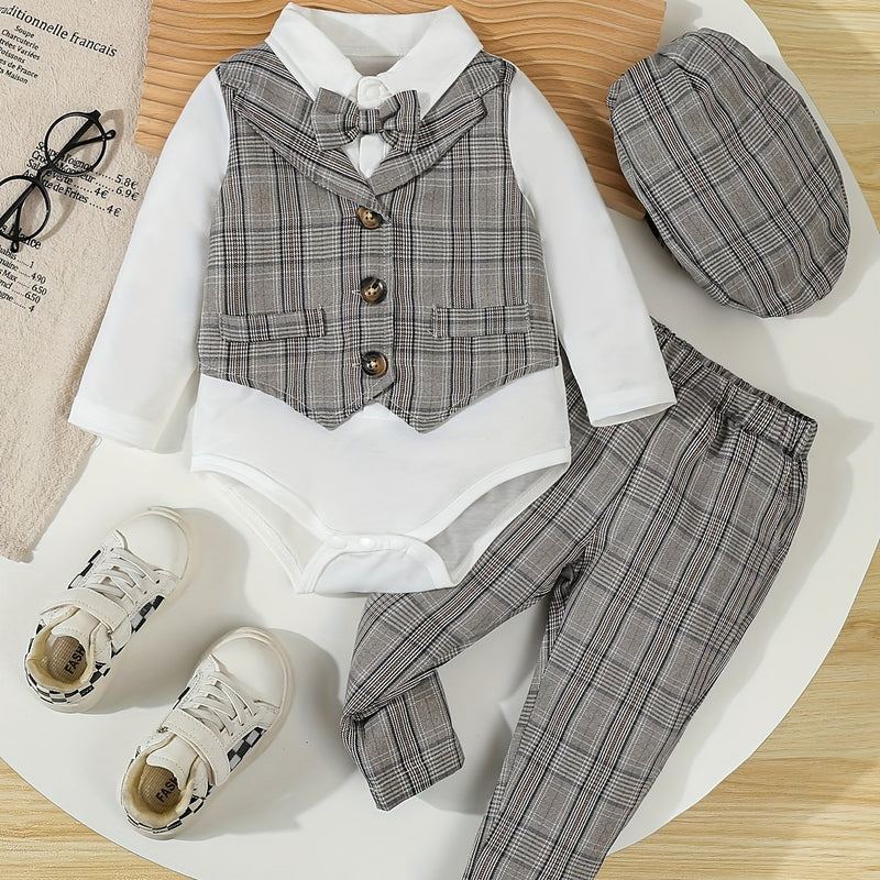 3pcs Elegant Formal Gentleman Outfit for Baby Boys.