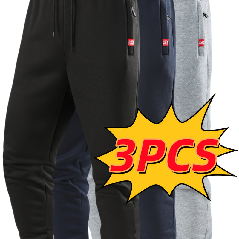 3pcs 4 Color Options, Casual Pants.