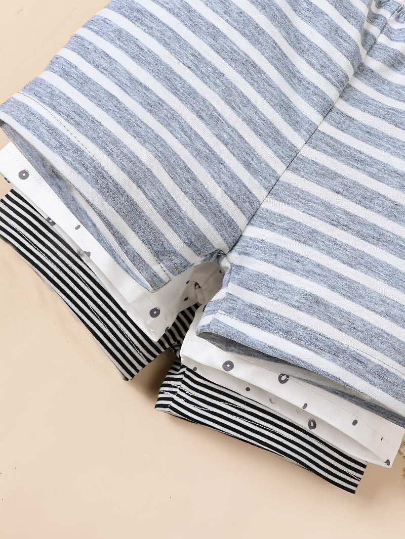 Set of 5 Boys' Soft and Comfortable Elastic Waist Shorts.