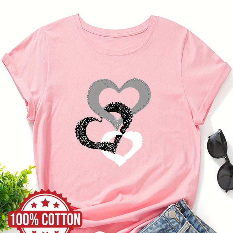 Women's "Love" Graphic Print T-Shirt.