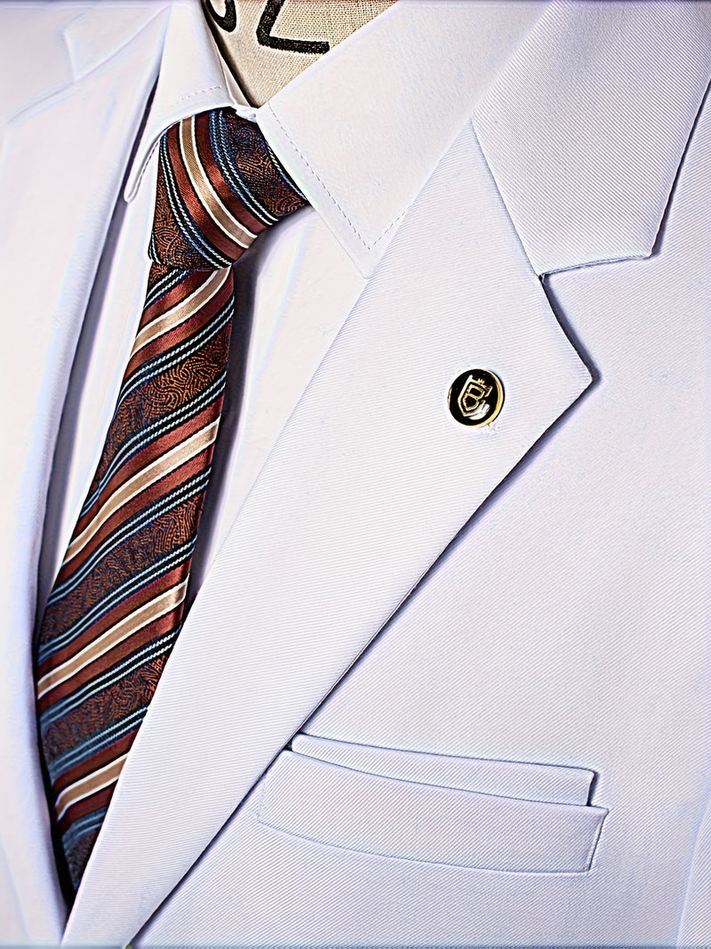 Business Casual 2-Button 3pcs Suit Set.