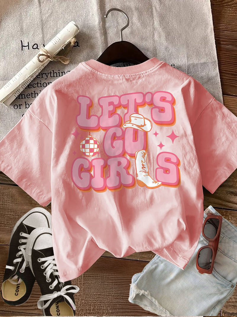 Women’s Graphic Print T-shirt, Short Sleeve Crew Neck Casual.