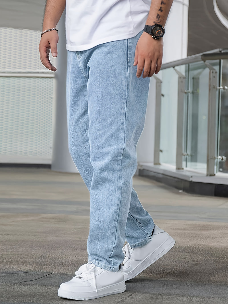 Men's Casual Stretch Denim Long Pants.