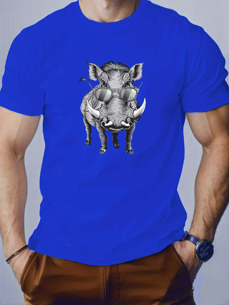 Men's Fashion Casual Crew Neck Short T-Shirt.